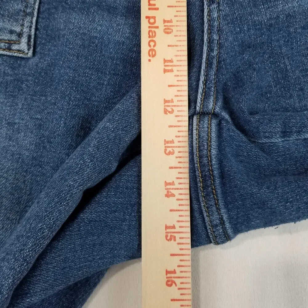 Judy Blue Jeans Womens 20W Blue Jogger Stretch Denim Drawstring Tapered Pants